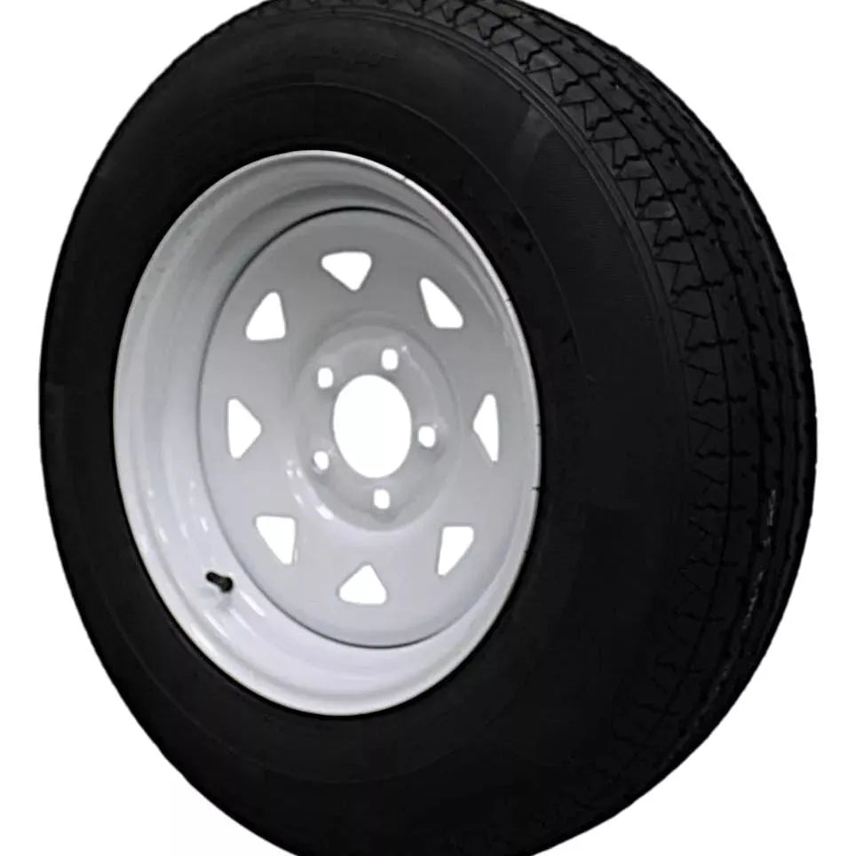 (Set of 4) Antego Tire and Wheel 205/75R15 Highway Terrain Trailer Tire & Wheel – 15.0-Inch Pre-Mounted Rim, 8-Ply-Ply Build, Perfect for Utility & Cargo Use | A15604500116108ST20575R15-B4