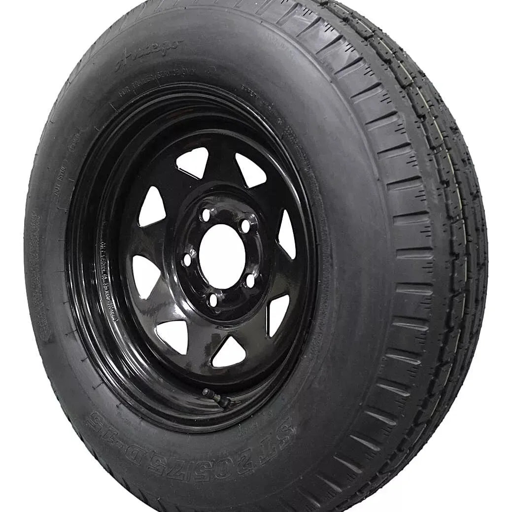 (Set of 2) Antego Tire and Wheel Heavy-Duty 205/75D15 Highway Terrain – 6-Ply-Ply, 15.0-Inch Wheel, Designed for Secure & Stable Towing | A15604500096206ST20575D15-B2