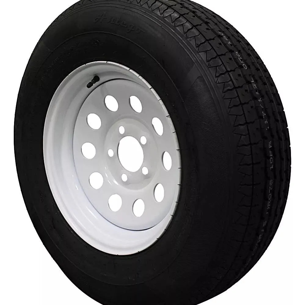 (Set of 2) Antego Tire and Wheel 225/75R15 Highway Terrain Trailer Tire & Wheel – 15.0-Inch Pre-Mounted Rim, 10-Ply-Ply Build, Perfect for Utility & Cargo Use | A15604510116110ST22575R15-B2