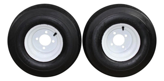 18x8.50-8 White Wheel Assembly Set