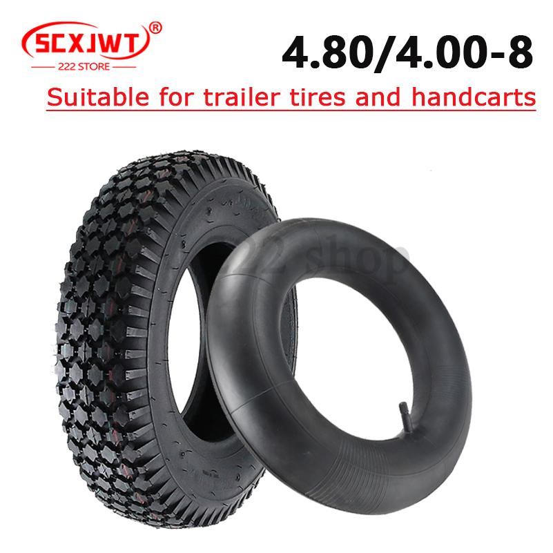 New thickened vacuum tire 4.80/4.00-8 for trailer lawn tractor truck snow blower ATV golf cart tire replacement parts
